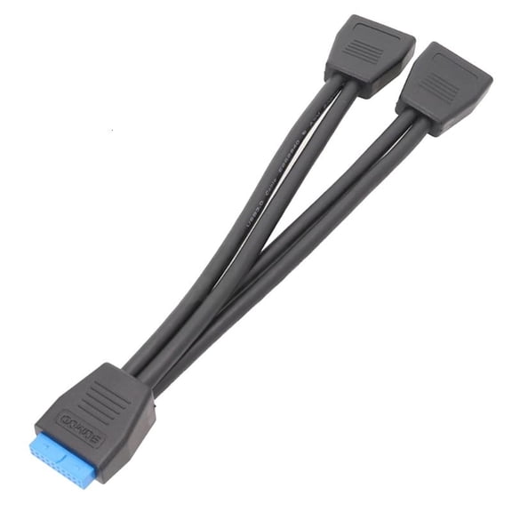 ANXPTIME USB 3.0 19 Pin/20Pin Internal Extension Header 1 to 2 Adapter Splitter Cable