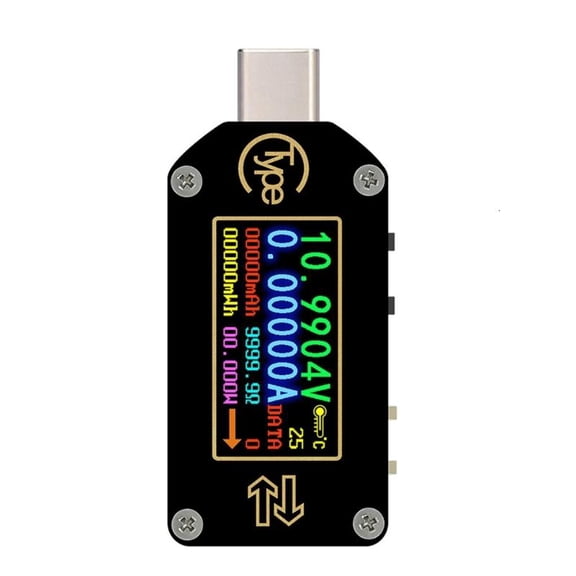 ANXPTIME USB C Tester 3.5-24V 4A Voltage Tester Multimeter LCD Display Ammeter Tool