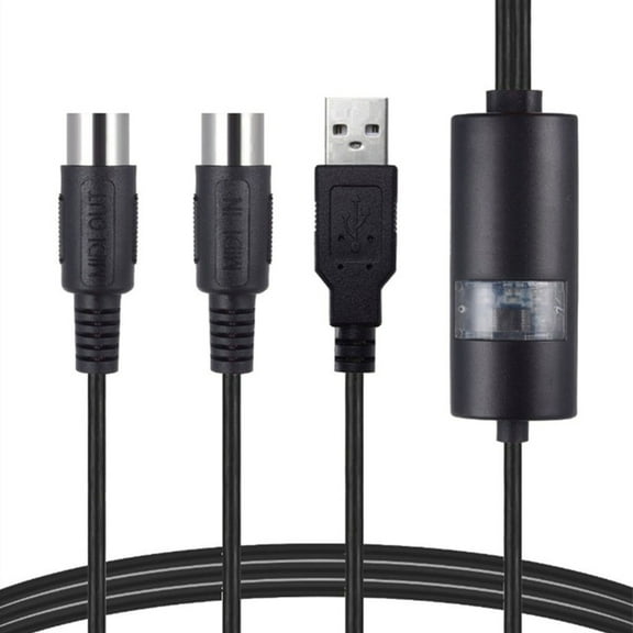 ANXPTIME USB to MIDI Cable Converter 2 in 1 PC to Synthesizer Music Studio Keyboard