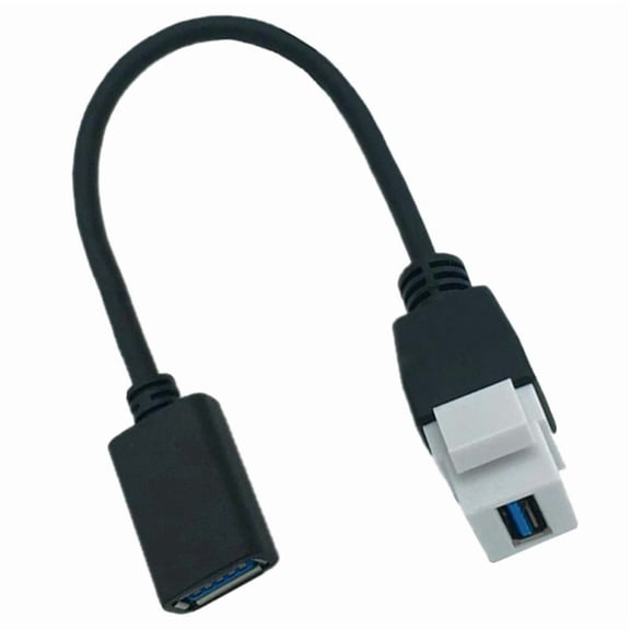 ANXPTIME USB3.0 Keystone Jacks Cable USB3.0 Female to Male Panel Mount Insert Adapter