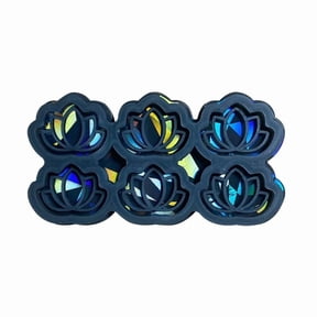 ANXPTIME Unique Flower Mold Holographic Rainbow Light Silicone Mold with Hole DIY Art