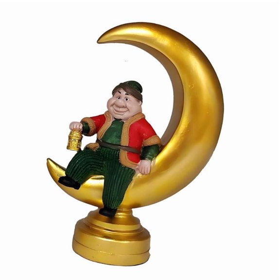 ANXPTIME Unique Resin Moon And Middle Eastern Figure Desktop Decoration For Home Decors