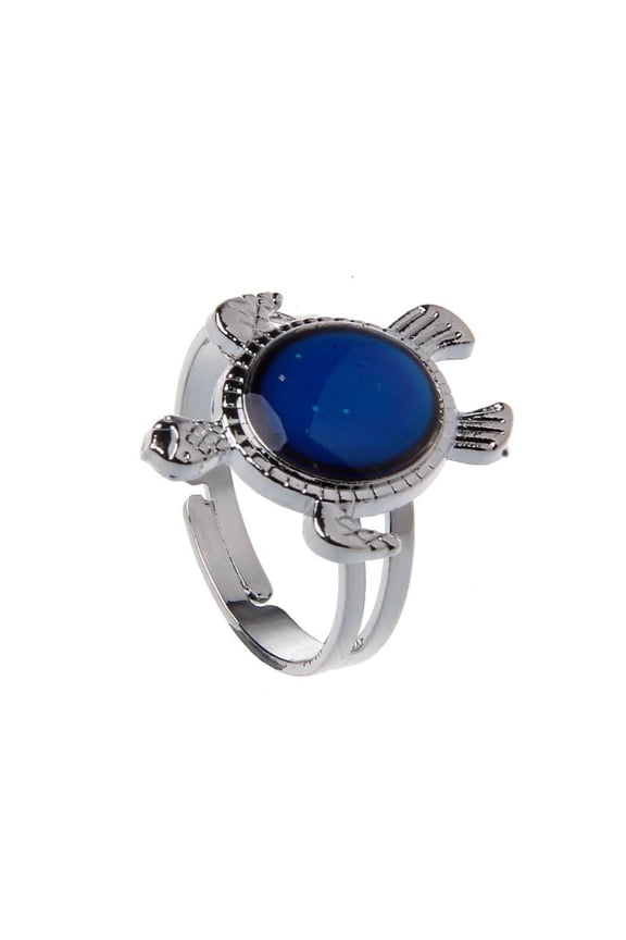 Vintage Color Change Mood Ring for Turtle Temperature Changing Ring Adjustable