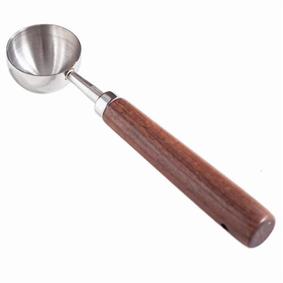 ANXPTIME Walnut Handle Coffee Spoon Tablespoon Coffee Bean and Power Spoon Durable