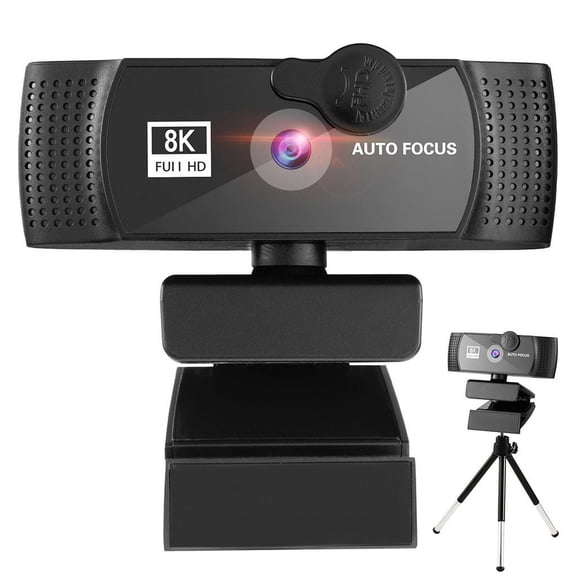 ANXPTIME Webcam with Mic/Tripod 120 Wide-Angle 360 Rotation for Desktop Laptop Computer