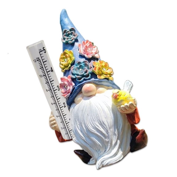 ANXPTIME Whimsical Sun Powered Outdoor Addition With Functional Rain Measurement