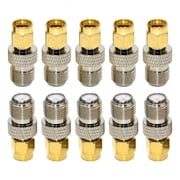 ANXPTIME SMA Male to F Female RF Coaxial Adapter RF Converters for Home Theaters