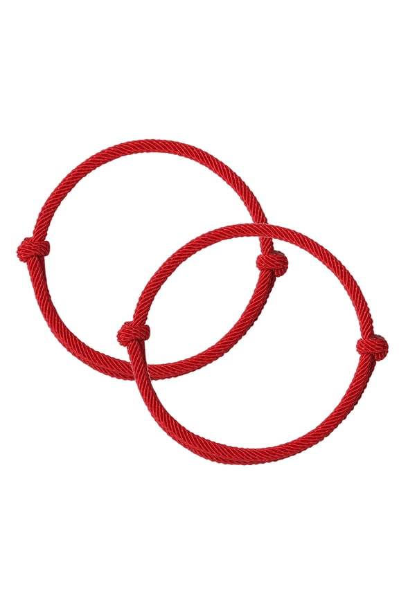 2Pcs Simple Handmade Lucky Kabbalah Red String Adjustable Bracelets Red Rope Bracelet Jewelry for Men Women