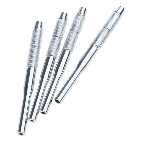 ANXPTME 4pcs/set Stainless Steel Multi Size Hollow End Roll Pin Tool Starter Punch Kits