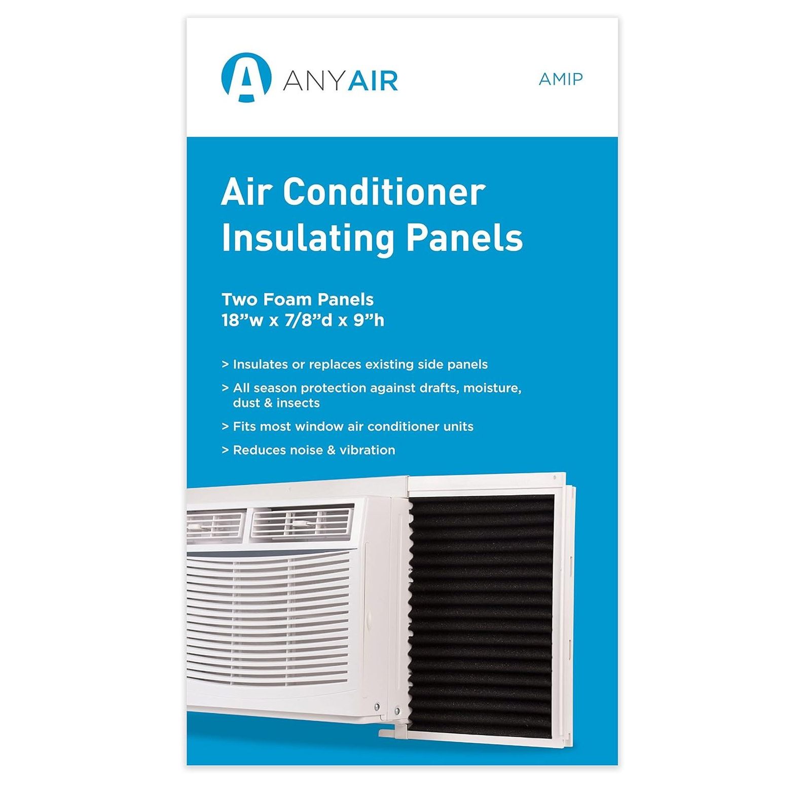 ANYAIR AMIP Window Air Conditioner Foam Insulating Panels, Pack of 2
