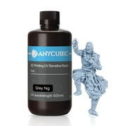 ANYCUBIC 3D Printer Resin, 405nm High Precision Fast Curing UV Photopolymer Resin for LCD 3D Printing, Grey 1kg