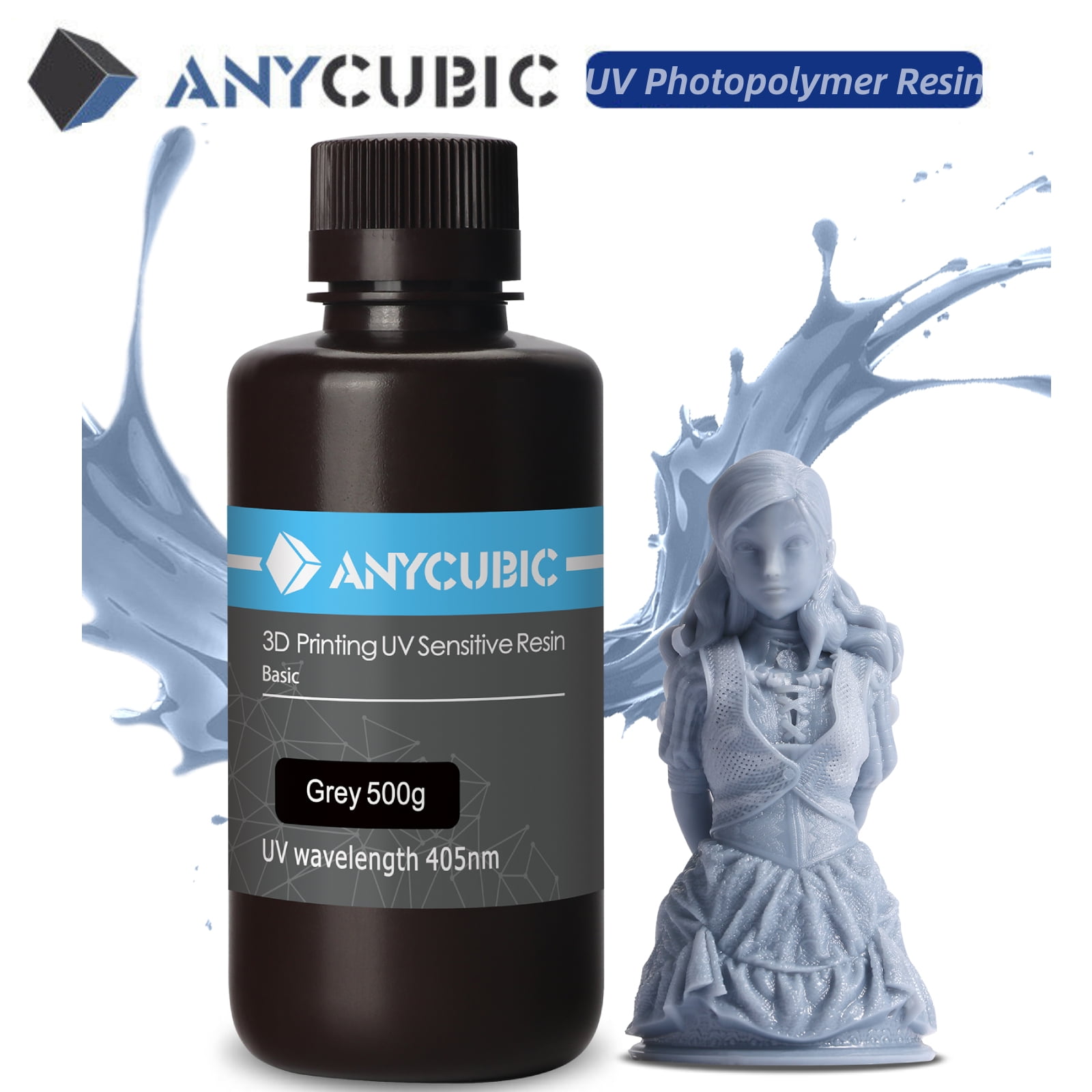 ANYCUBIC 3D Printer Resin Universal 405nm Grey Quick Curing SLA UV Curing  Resin for LCD 3D Printer Materials For Mono 2 - AliExpress