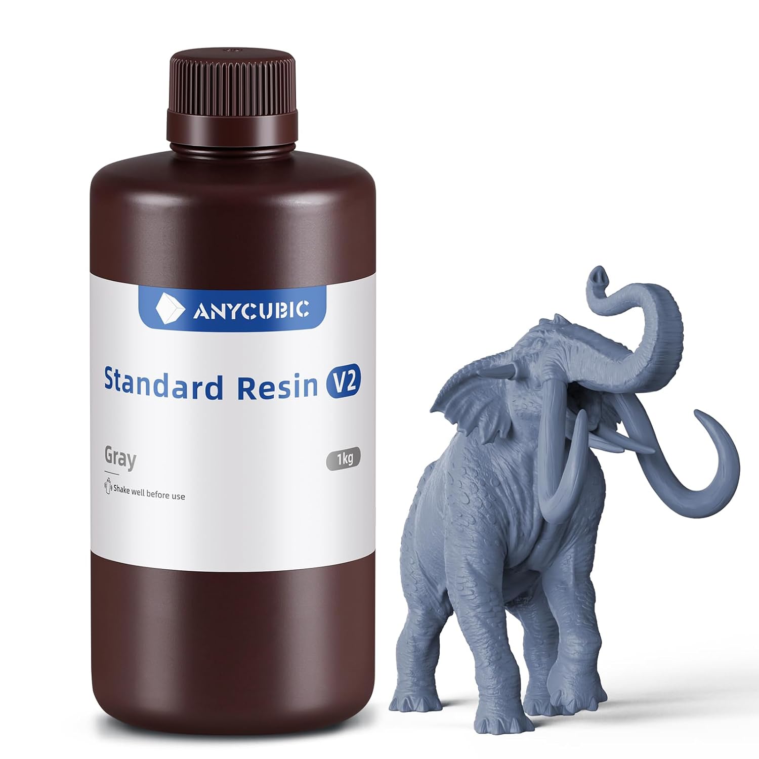 ANYCUBIC 3D Printer Resin, Upgraded 8K Standard Resin V2, Enhanced Toughness and Strength, Lower