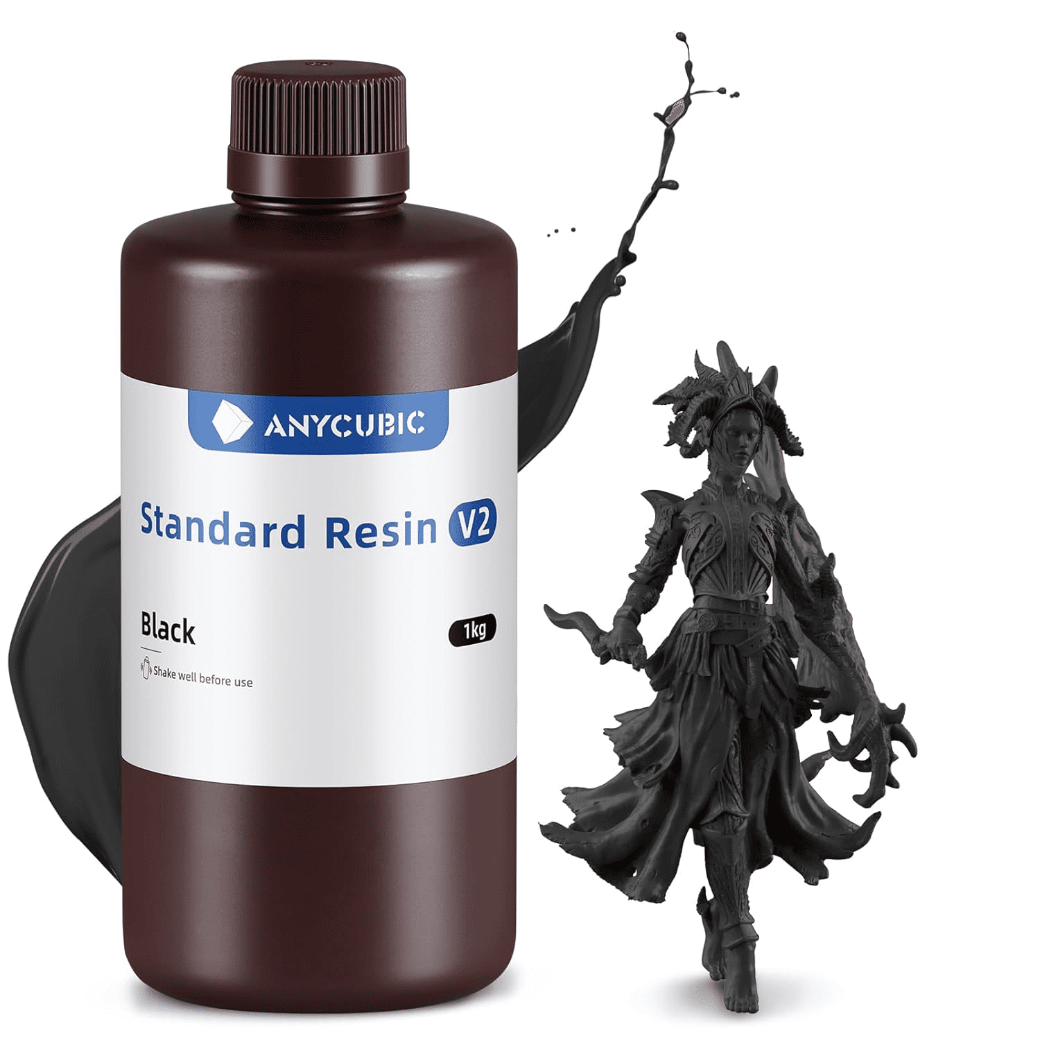 ANYCUBIC 3D Printer Resin, Upgraded Standard 3D Resin V2, Enhanced Toughness and Strength, Lower