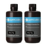 ANYCUBIC 405nm UV Resin For LCD 3D Printer High Precision Quick Curing Liquid Bottle Printing Material(Gray 2kg)