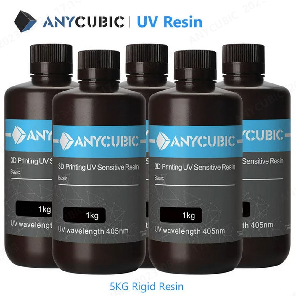 ANYCUBIC 5KG 3D Printer Resin, UV-Curing Resin, High Precision & Rapid  Photopolymer for 3D Printing Random Color 