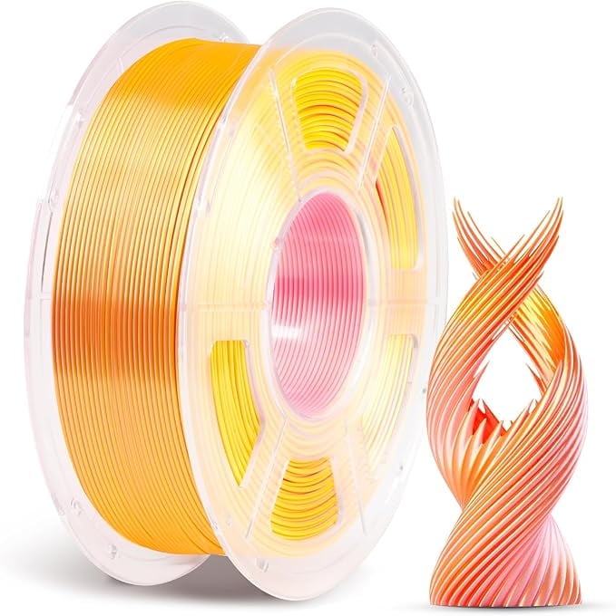 ANYCUBIC Silk Dual Color Pla Filament, 2-in-1 Chrome Coextrusion Color ...
