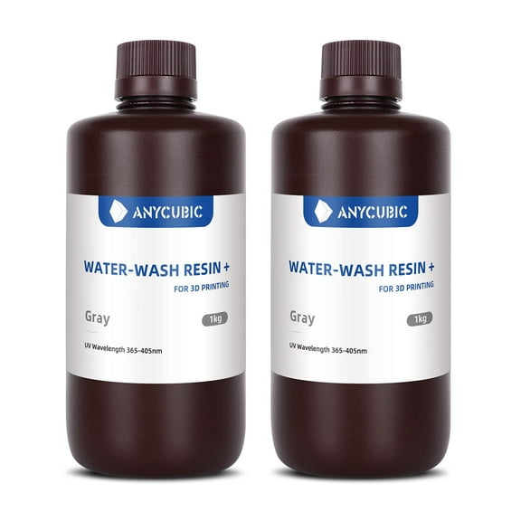 ANYCUBIC Water-Wash Resin For LCD 3D Printer High Precision Low Odor Low Viscosity 3D Printing Standard Photopolymer(Gray 2kg)