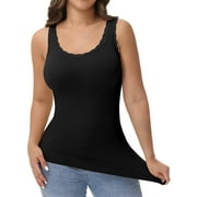 ANYFIT WEAR Lace Cami Shapewear Tank Tops for Women Tummy Control Body Shaper Slimming Camisole Compression Shirt