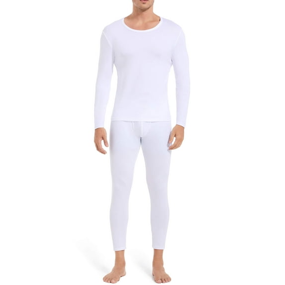 ANYFIT WEAR Long Johns Thermal Underwear Set for Men Lightweight Cozy Warm Base Layer Tops and Bottom PJ Sets