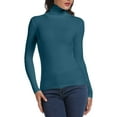 thumbnail image 1 of ANYFIT WEAR Long Sleeve Mock Turtleneck Shirt Stretch Slim Fitted Layer Basic Tee Tops, 1 of 6
