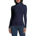 thumbnail image 1 of ANYFIT WEAR Long Sleeve Mock Turtleneck Shirt Stretch Slim Fitted Layer Basic Tee Tops, 1 of 6