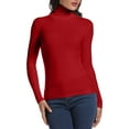 thumbnail image 1 of ANYFIT WEAR Long Sleeve Mock Turtleneck Shirt Stretch Slim Fitted Layer Basic Tee Tops, 1 of 6