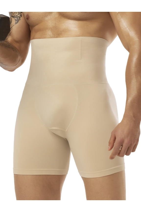Men Tummy Control Shorts High Waist Shapewear Underwear Thigh Slimming Body Shaper Panties Belly Girdle Boxer Briefs