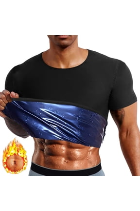 Sauna Suit for Men Sweat Shirt Workout Sports Fitness Compression T-Shirt Body Shaper