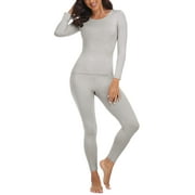 Anyfit Wear Women Thermal Underwear Set Long John Base Layer Ultra Soft Top&Bottom Sets for Cold Weather
