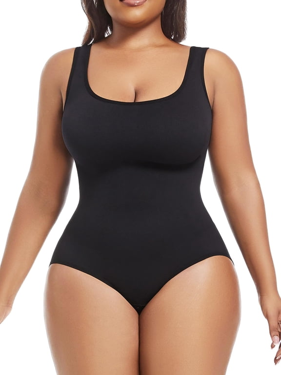 Women Plus Size Bodysuit Shapewear Seamless Tummy Control Body Shaper Sleeveless Going Out Tops