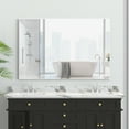 thumbnail image 1 of ANYHI 48" x 32" White Modern Bathroom Wall Mirror, 1 of 9