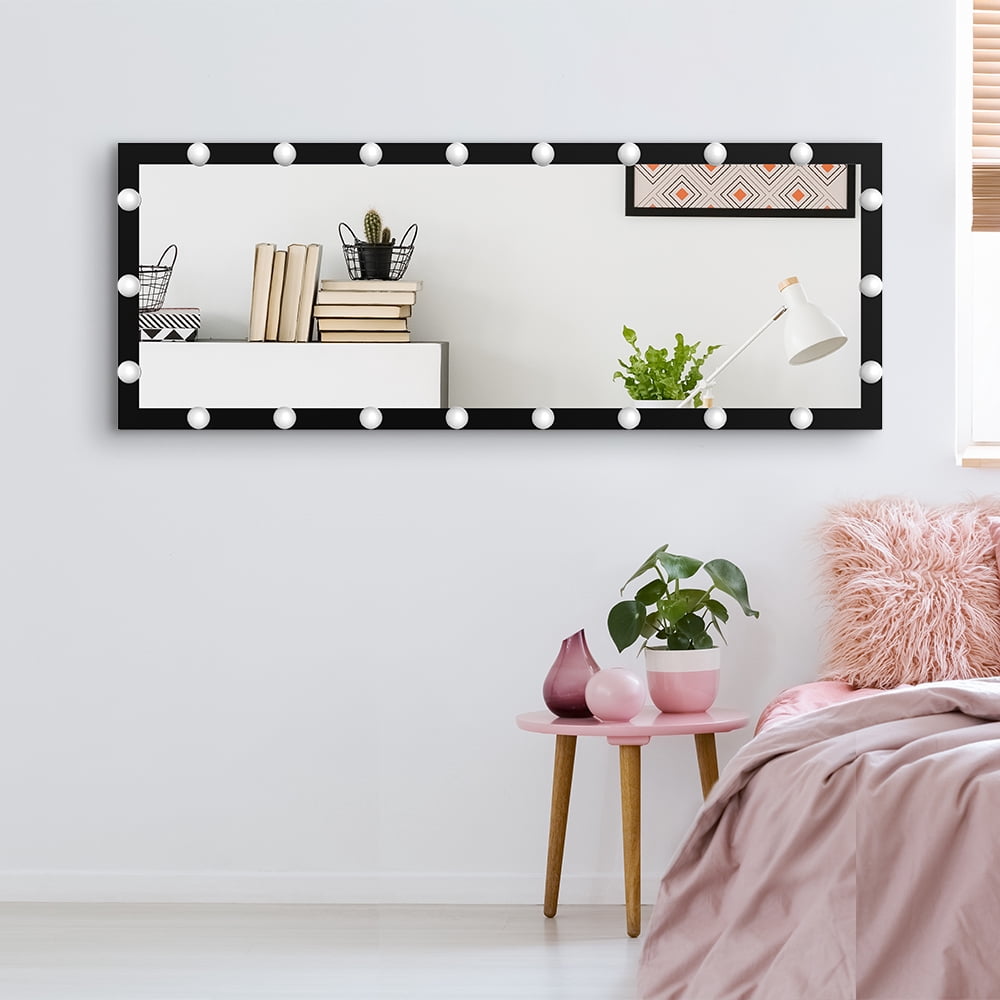 ANYHI Full Length Mirror - 65"x13.8" Over The Door Or Wall Mount, Aluminum Frame, Space-Saving