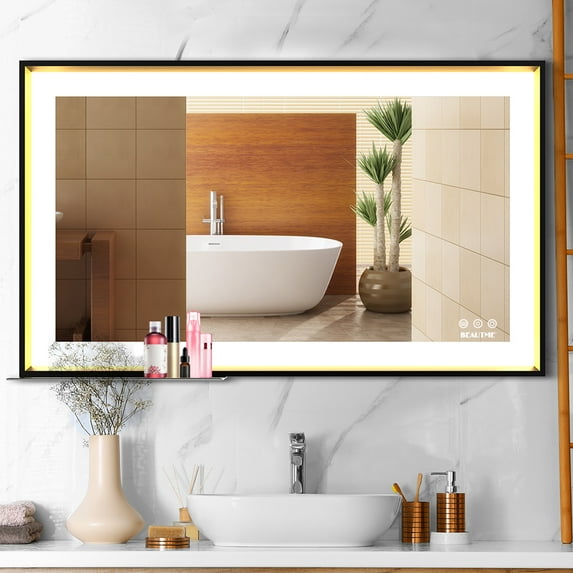 ANYHI LED Lighted Vanity Full Body Mirror Large mirror Bathroom Mirrors with Lights, Waterproof, Wall Mounted, 40"x 24"