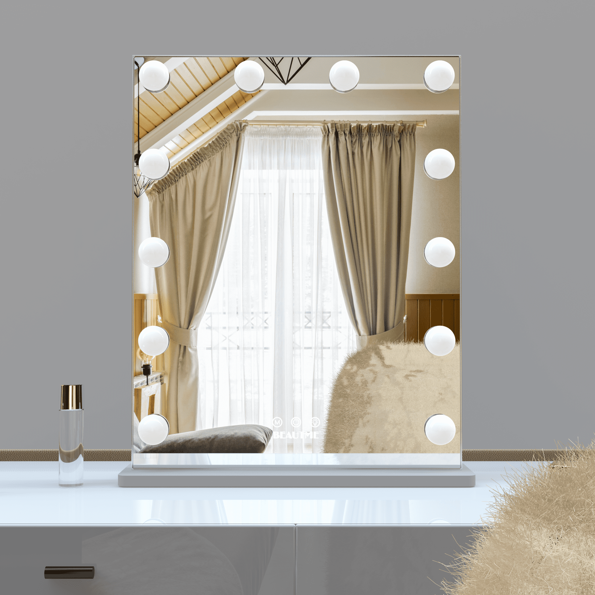 Crystal Horizontal Vanity Mirror - Hollywood Mirrors