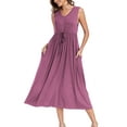 thumbnail image 1 of ANYJOIN Women's Sleeveless Tank Dress Summer Casual Swing Sundress Midi Dress with Pockets, 1 of 5