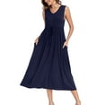 thumbnail image 1 of ANYJOIN Women's Sleeveless Tank Dress Summer Casual Swing Sundress Midi Dress with Pockets, 1 of 5