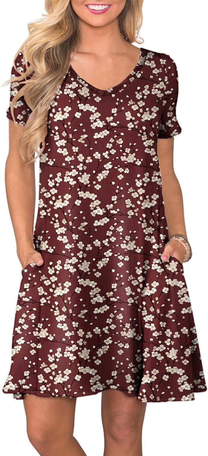 Natural Ice Cream Shop Short Sleeve Swing Dress main image 1