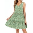 thumbnail image 1 of ANYJOIN Womens Summer Casual Tank Dress Sleeveless T Shirt Sundress Flowy Tiered Swing Mini Beach Vacation Dresses, 1 of 6