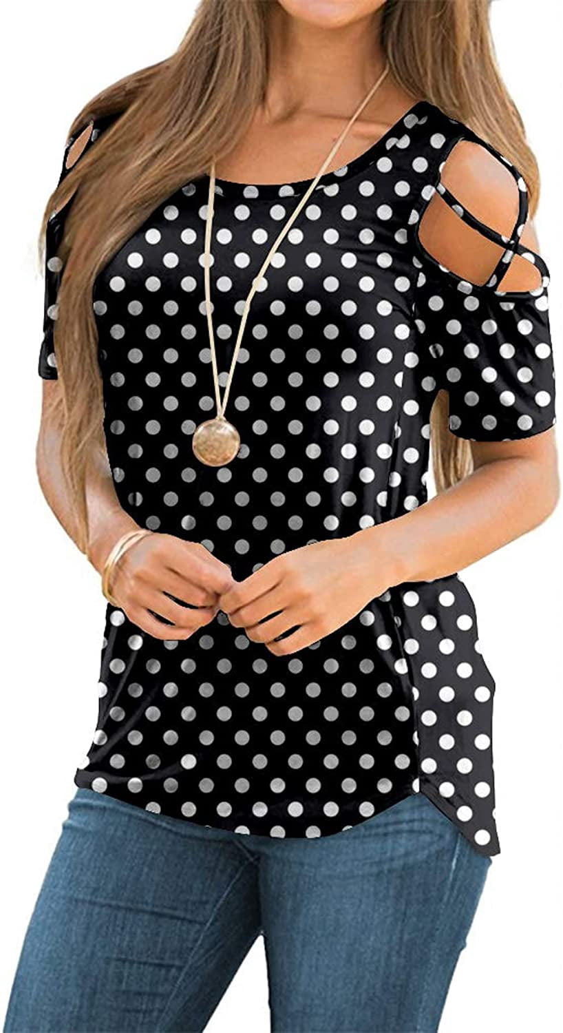 Women's Summer Tops | Short Sleeve Loose Fit Tunic Blouse - Square Neck & Flowy Hem - View #11