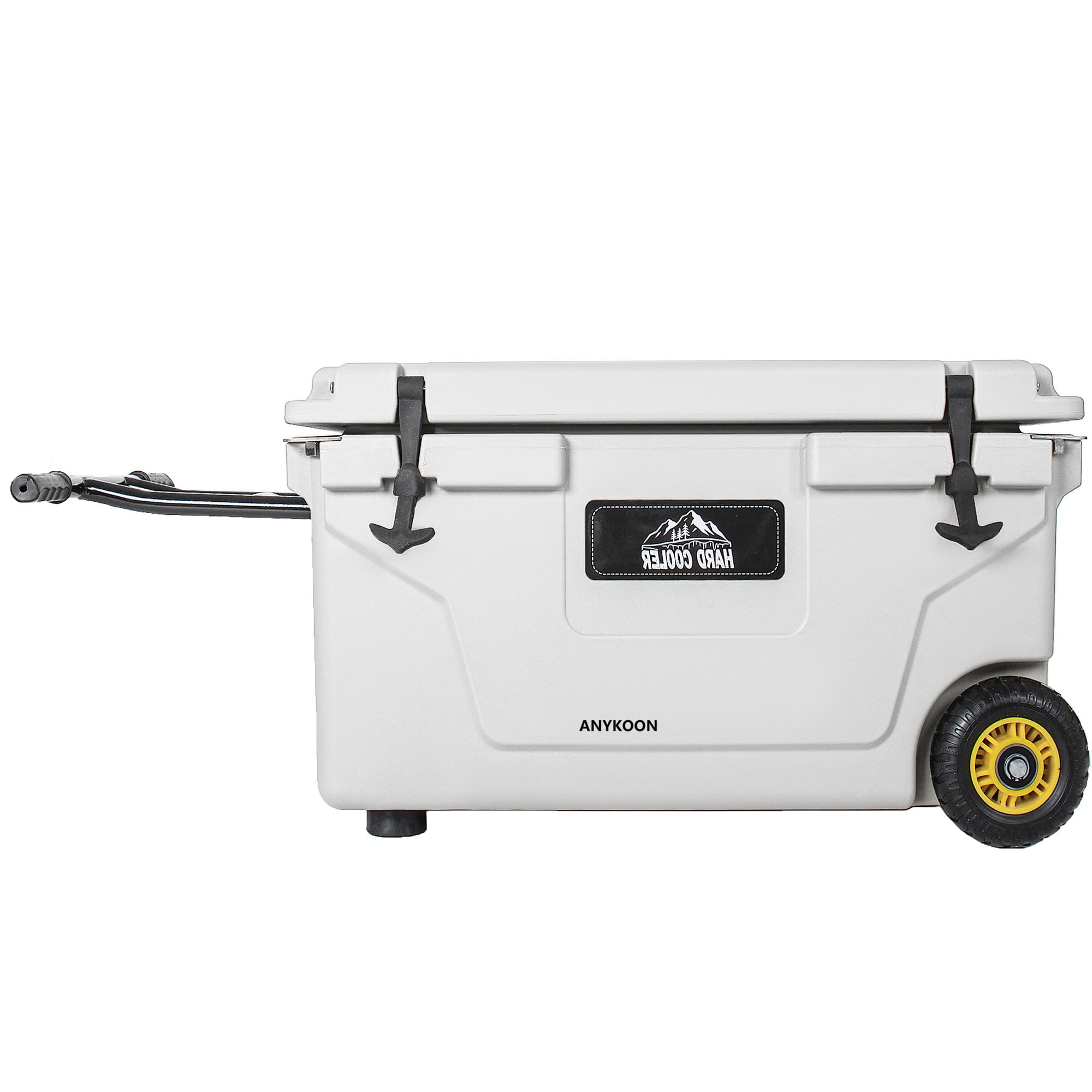 ANYKOON 110 Quart Rotomolded White Cooler, Heavy-Duty Hard Shell Ice Chest with 6-10 Day Ice Retention for Camping, Fishing & Tailgating