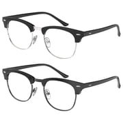 ANYLUV Blue Light Glasses for Women and Men,Advanced Computer Glasses,Semi Rimless Glasses2 Packs