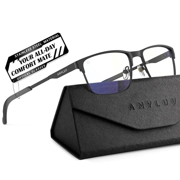 ANYLUV Blue Light Glasses for Men/Women, Lightweight Blue Light Blocking Glasses, Anti-Eye Strain Computer Glasses for Gaming