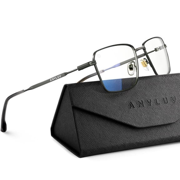 ANYLUV Reading Glasses Men/Women, Anti Eyestrain Blue Light Reader for Women, Metal Cheaters Reading Computer Glasses