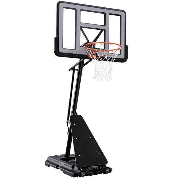 ANYMAY Basketball Hoop,7.5-10FT Adjustable Height Basketball Hoop Goal System,Portable Basketball Hoop with 48in Backboard Shatterproof PC Backboard