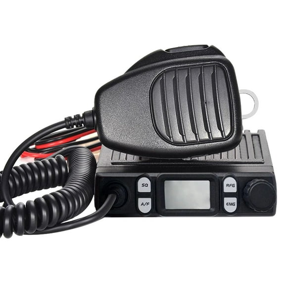 ANYSECU CB-40M CB Radio Retail Packaging with Microphone & Power Cable, Black, CB-40M