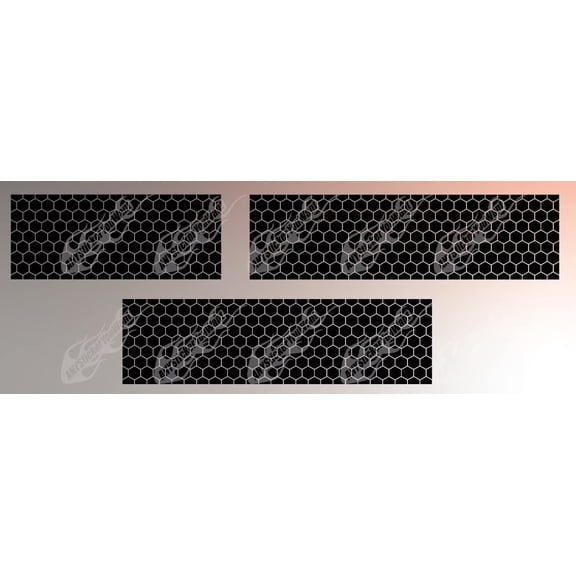 ANYStickerYouWant - 20" Full Honeycomb Stripe Kit Vinyl Decal Fits on and Compatible with Dodge Charger SRT Hellcat 2015+ - 2 Sides