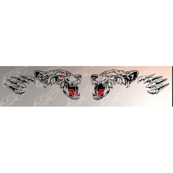 ANYStickerYouWant - Angry Coyote 5 Ripping Side Graphic Vinyl Decal FITS on and Compatible with Ford Mustang