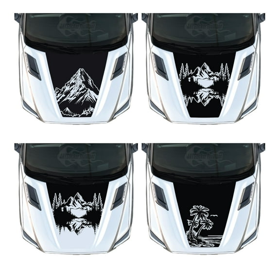 ANYStickerYouWant - Black Out Vinyl Hood Decal Sticker Fits On & Compatible with Toyota Tundra TRD Hood Graphics, 11 Different Badass Styles - Fits 2022 2023 2024