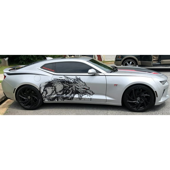 ANYStickerYouWant Fits on and Compatible/Replacement with Ford Mustang Truck Car Vehicle Ripped Coyote Graphic Decal 2 Sides Sticker